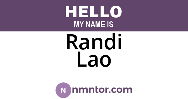 Randi Lao
