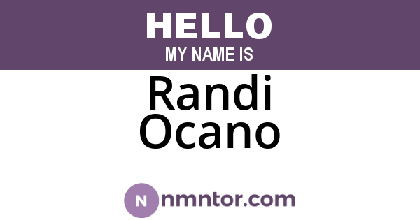 Randi Ocano