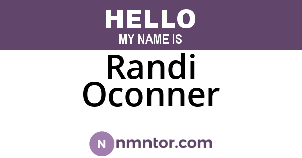 Randi Oconner