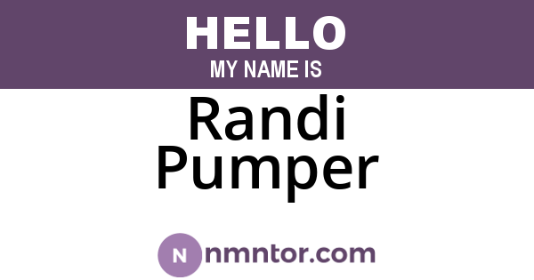 Randi Pumper