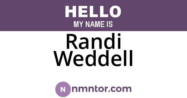 Randi Weddell