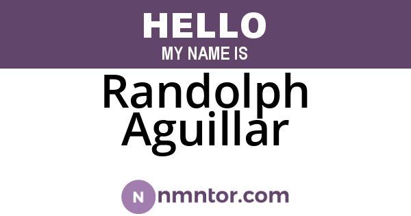 Randolph Aguillar