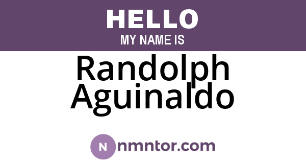 Randolph Aguinaldo