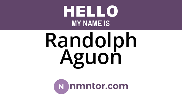 Randolph Aguon