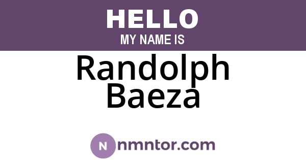 Randolph Baeza