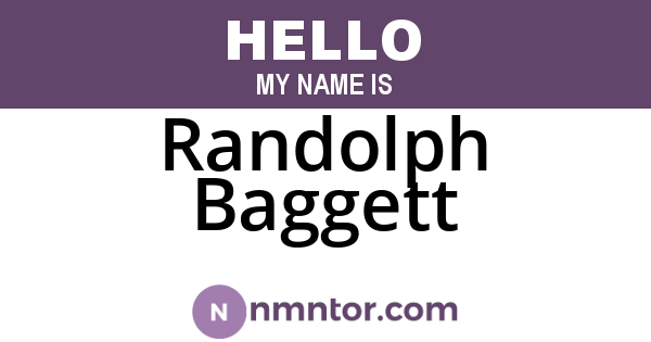 Randolph Baggett