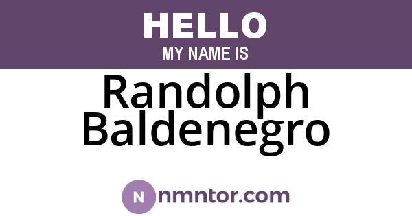 Randolph Baldenegro
