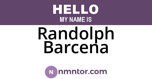 Randolph Barcena