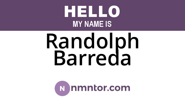 Randolph Barreda