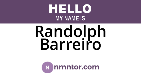 Randolph Barreiro