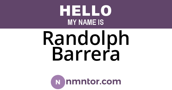 Randolph Barrera
