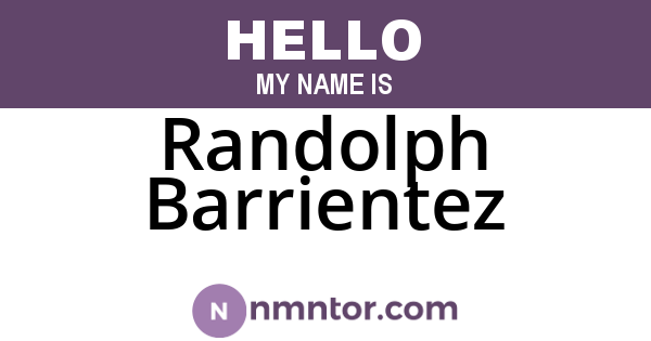 Randolph Barrientez