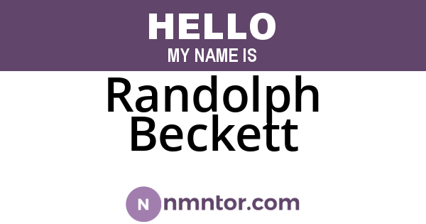 Randolph Beckett