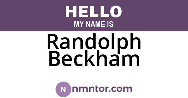 Randolph Beckham