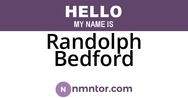 Randolph Bedford