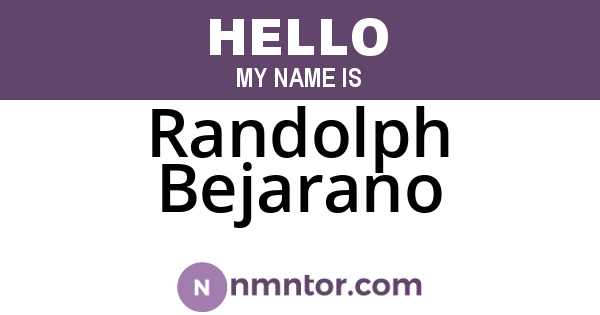 Randolph Bejarano