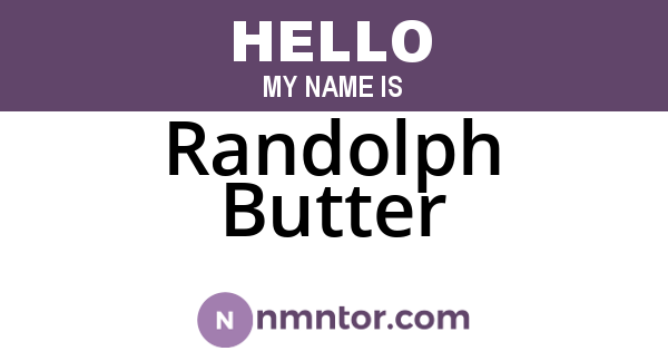Randolph Butter