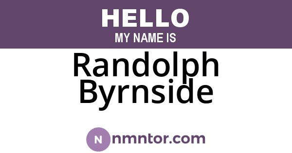 Randolph Byrnside
