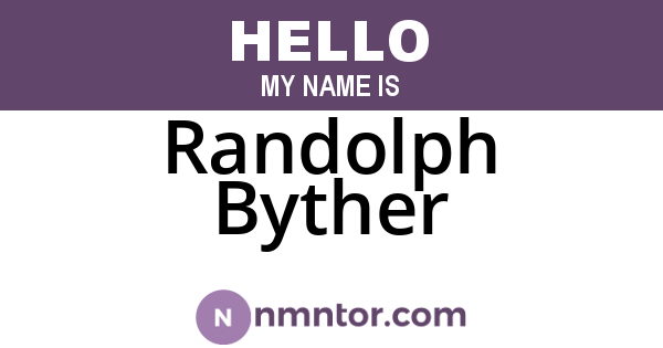 Randolph Byther