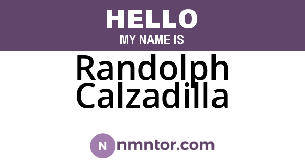 Randolph Calzadilla