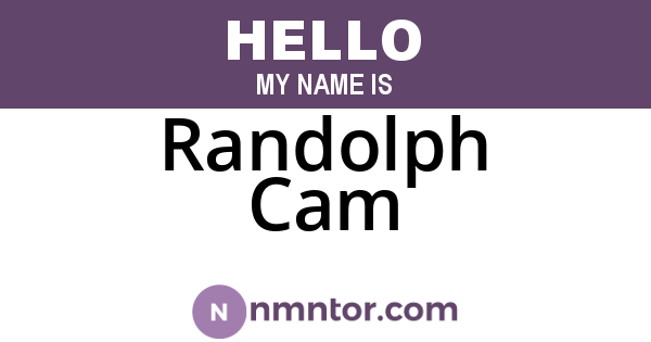 Randolph Cam