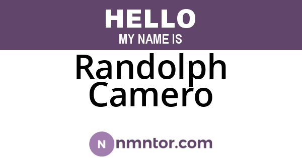 Randolph Camero