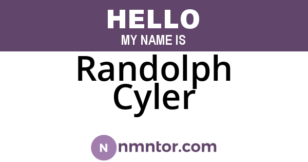 Randolph Cyler