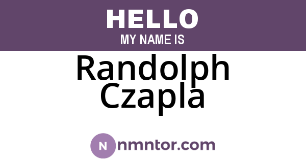 Randolph Czapla