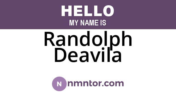 Randolph Deavila