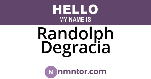 Randolph Degracia