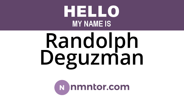 Randolph Deguzman