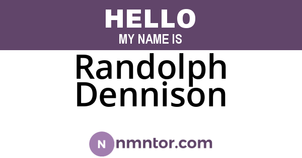 Randolph Dennison