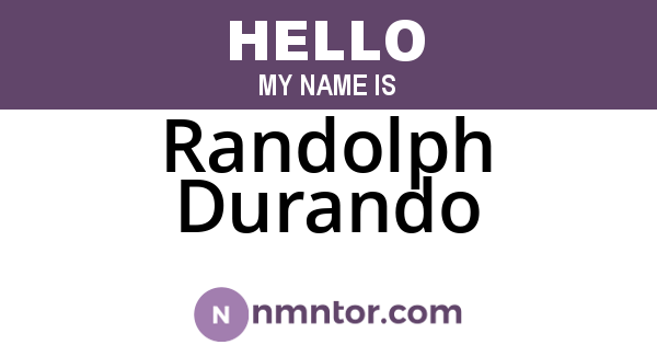 Randolph Durando