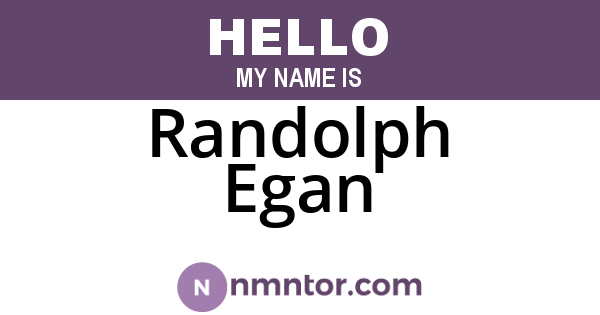 Randolph Egan
