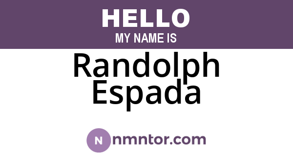 Randolph Espada