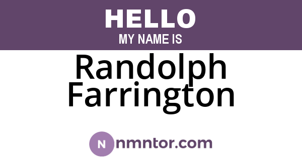 Randolph Farrington