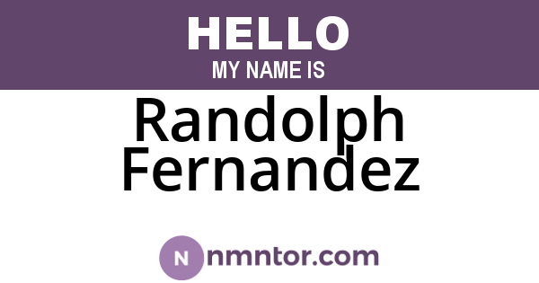 Randolph Fernandez
