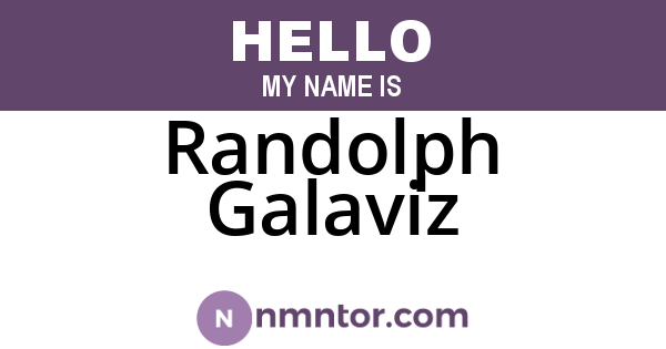 Randolph Galaviz