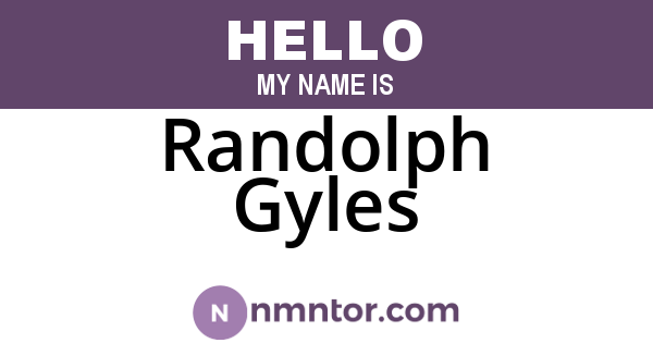Randolph Gyles