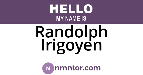 Randolph Irigoyen
