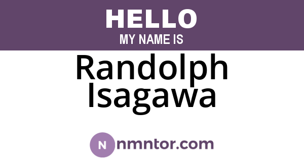 Randolph Isagawa