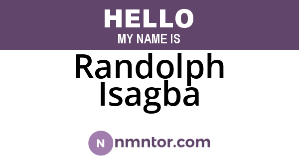 Randolph Isagba