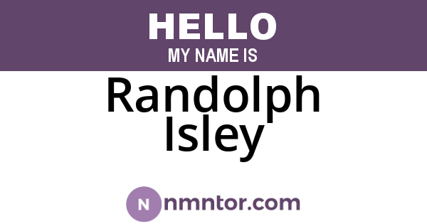 Randolph Isley