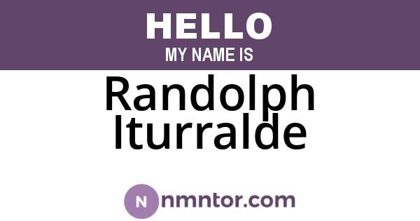 Randolph Iturralde