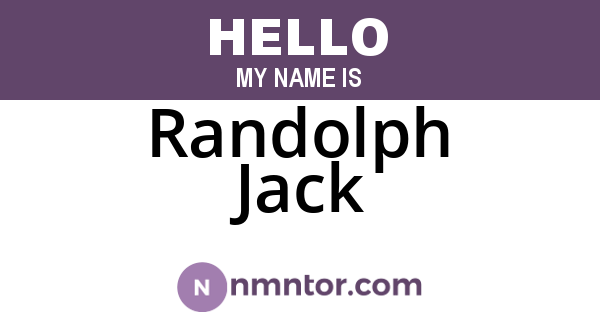 Randolph Jack