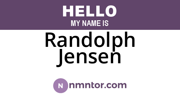 Randolph Jensen
