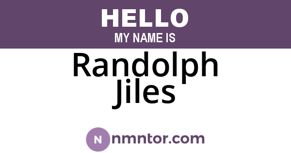 Randolph Jiles