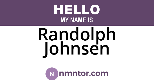 Randolph Johnsen