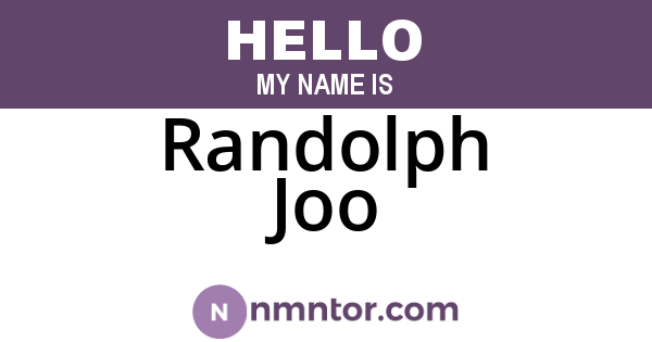 Randolph Joo