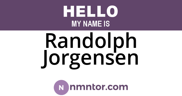 Randolph Jorgensen